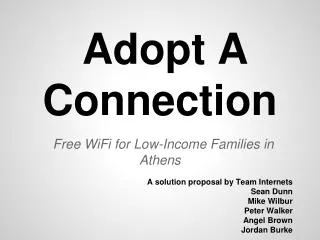 Adopt A Connection