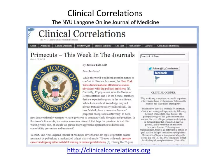 clinical correlations the nyu langone online journal of medicine