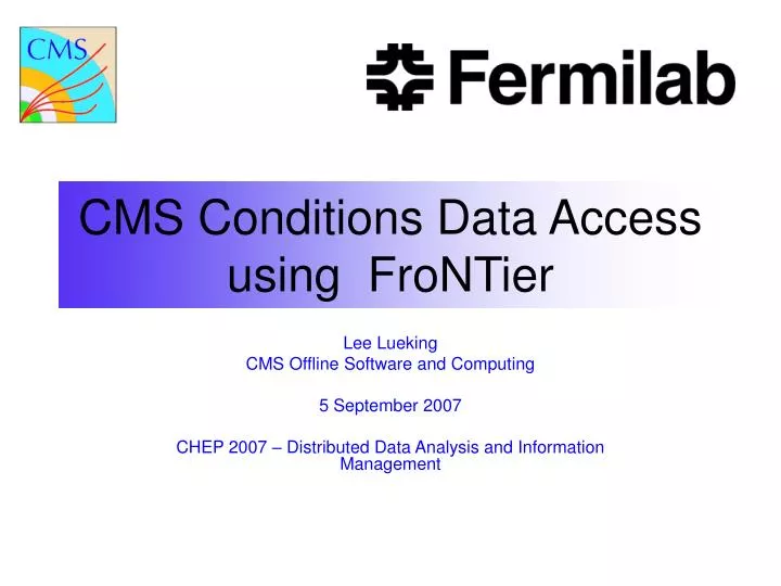 cms conditions data access using frontier