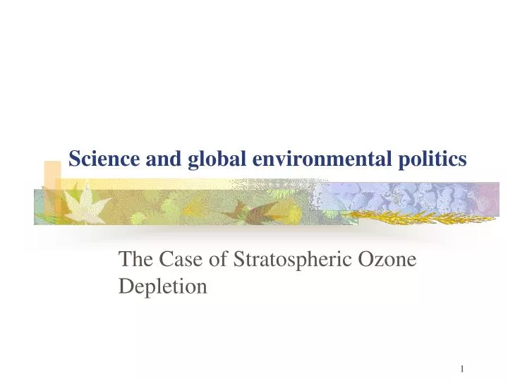 science and global environmental politics