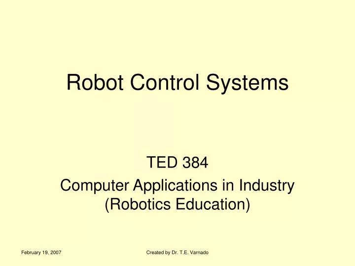 robot control systems