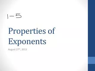 properties of exponents