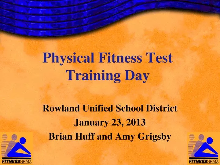 physical fitness test training day