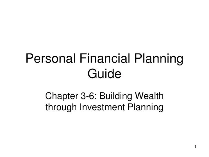 personal financial planning guide