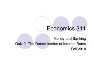 Economics 311