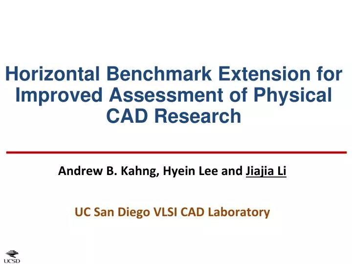 horizontal benchmark extension for improved assessment of physical cad research