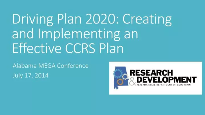 driving plan 2020 creating and implementing an effective ccrs plan