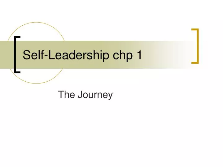 self leadership chp 1
