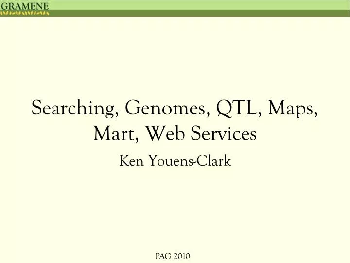 searching genomes qtl maps mart web services