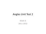 Comprehensive Angles Unit Test for Grade 8 Math - slide 1