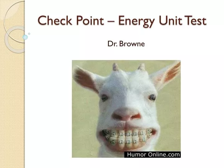 check point energy unit test