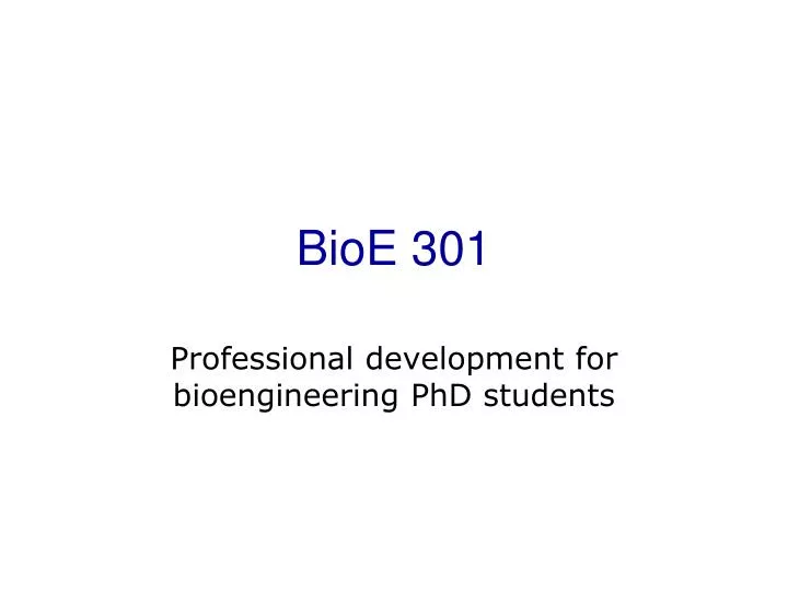 bioe 301