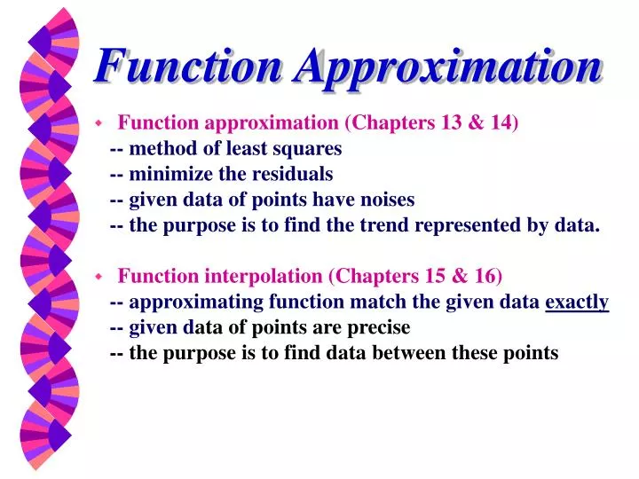 Function approximation - ppt download