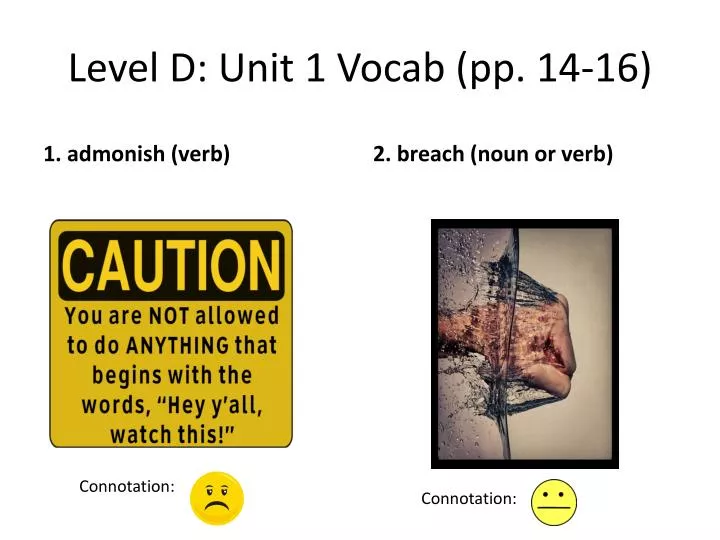 level d unit 1 vocab pp 14 16
