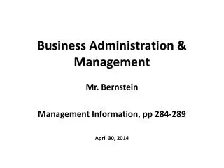 business administration management