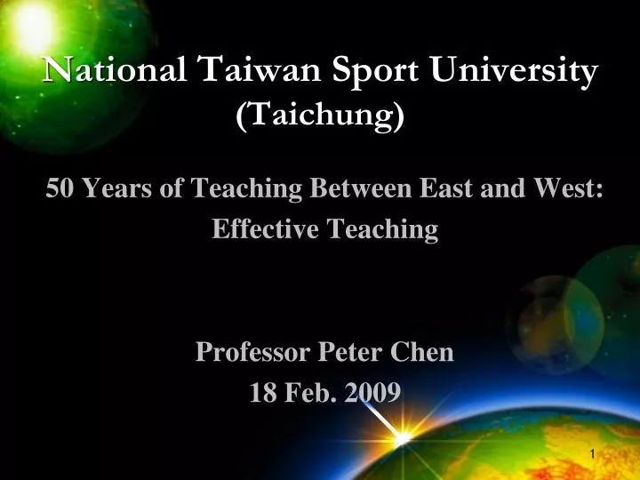 national taiwan sport university taichung
