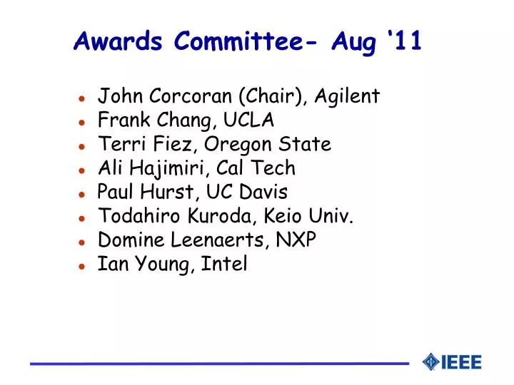 awards committee aug 11