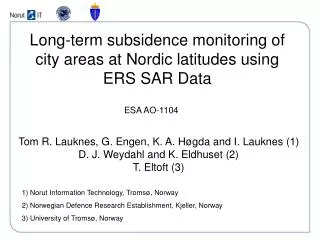Long-term subsidence monitoring of city areas at Nordic latitudes using ERS SAR Data