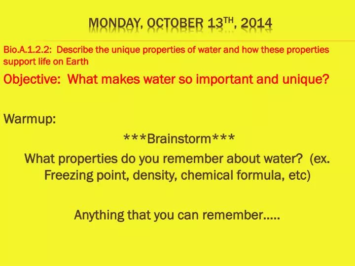 monday october 13 th 2014