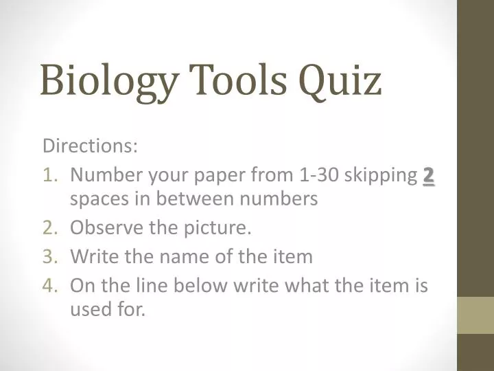 biology tools quiz