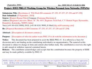 Project: IEEE P802.15 Working Group for Wireless Personal Area Networks (WPANs)