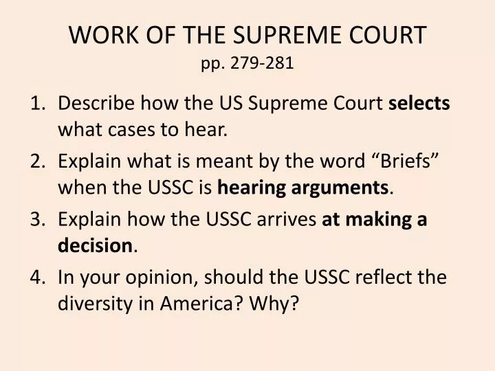 work of the supreme court pp 279 281