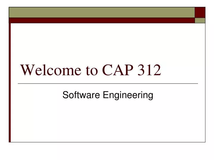 welcome to cap 312