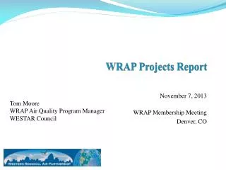 WRAP Projects Report