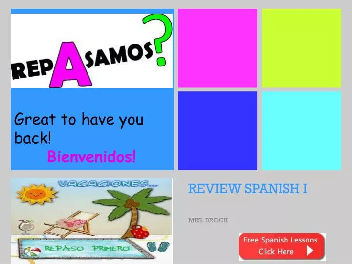 review spanish i