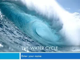 the water cycle