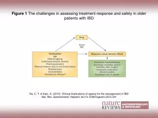 Figure 1 The challenges in assessing treatment response and safety in older patients with IBD