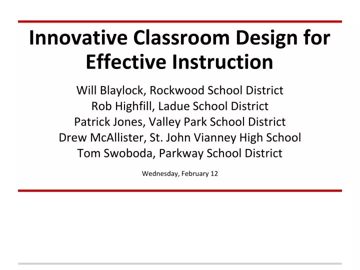 innovative classroom design for effective instruction