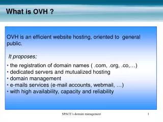 What is OVH ?