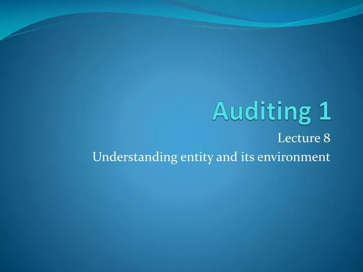 auditing 1