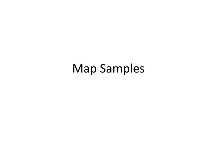 map samples