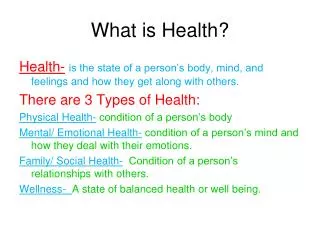 What is Health?