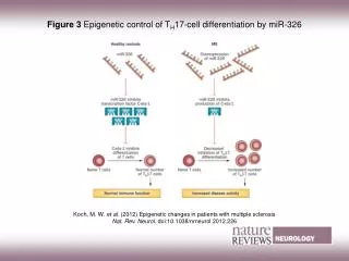 Figure 3 Epigenetic control of T H 17-cell differentiation by miR?326