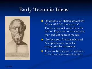 early tectonic ideas