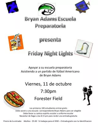 viernes 11 de octubre 7 30pm forester field