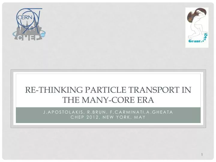 re thinking particle transport in the many core era