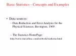 Basic Statistics - Concepts and Examples - slide 1