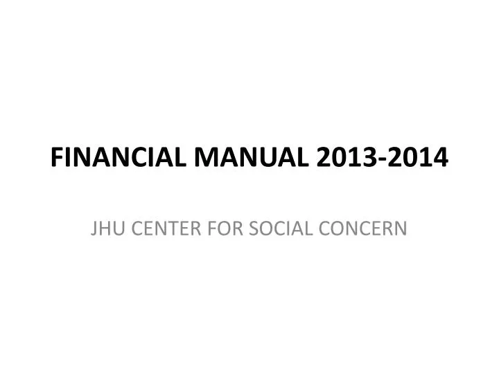 financial manual 2013 2014