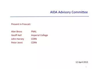 AIDA Advisory Committee