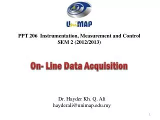 PPT 206 Instrumentation, Measurement and Control SEM 2 (2012/2013)