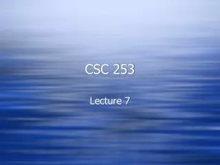 CSC 253