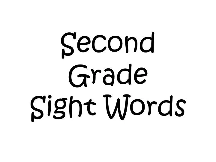 second grade sight words