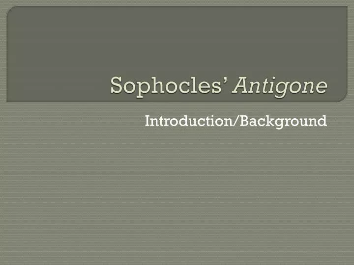 sophocles antigone
