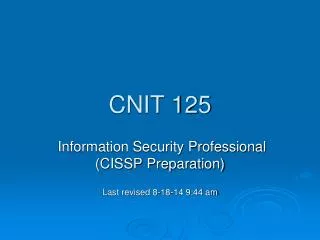 CNIT 125