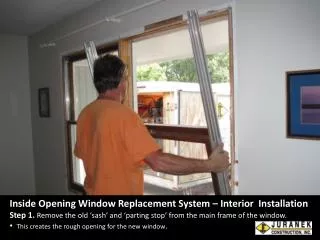Inside Opening Window Replacement System – Interior Installation