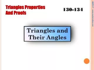 Triangles Properties And Proofs
